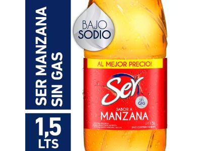 AGUA SER MANZANA 1,5 LT