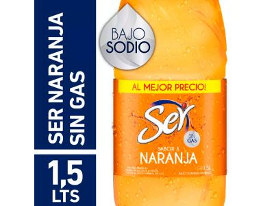 AGUA SER NARANJA 1,5 LT