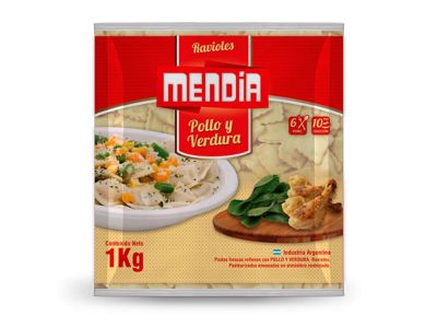 RAVIOLES MENDIA POLLO Y VERDURAS 1 KG