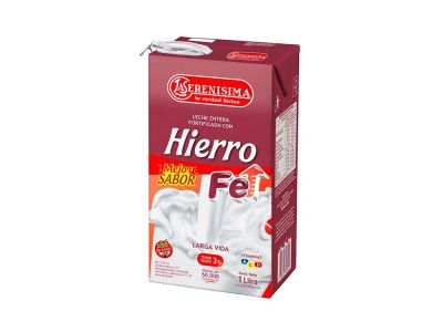 LECHE LA SERENISIMA LARGA VIDA ENTERA HIERRO 1 LT