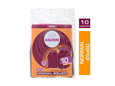 BOLSA ASURIN RESIDUOS 3.45X60 10 UN