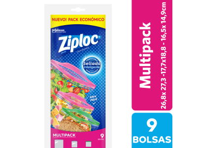 BOLSAS ZIPLOC MULTIPACK 9 un