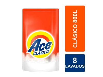 JABON LIQUIDO ACE CLASIC POUCH 800 ml