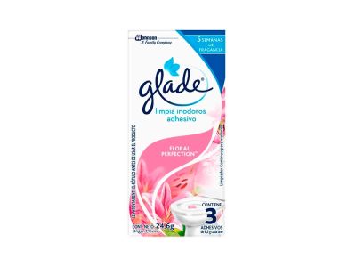 DESODORANTE DE INODOROS GLADE ADHESIVO FLORAL PERFECTION 24.5 GR