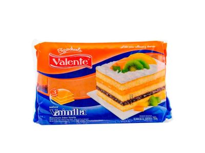 BIZCOCHUELO VALENTE VAINILLA RECTANGULAR 750 gr