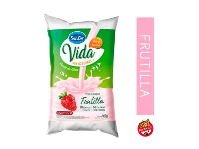 YOGHURT SANCOR VIDA DESCREMADO SACHET FRUTILLA 900 GR