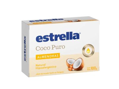 JABON DE TOCADOR ESTRELLA COCO ALMENDRAS 100 gr