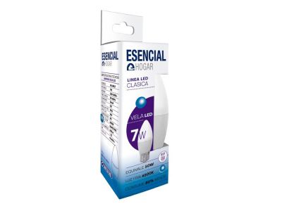 LAMPARA ESENCIAL VELA FRIA E27 7 wt