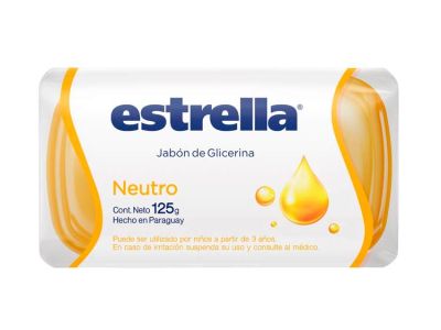 JABON DE TOCADOR ESTRELLA GLICERINA NEUTRO 125 gr