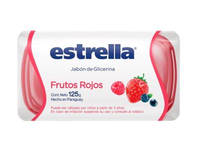 JABON DE TOCADOR ESTRELLA GLICERINA FRUTOS ROJOS 125 gr