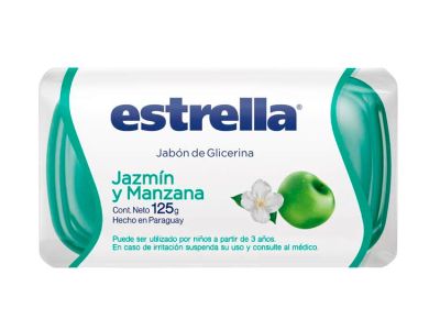 JABON DE TOCADOR ESTRELLA GLICERINA JAZMIN Y MANZANA 125 gr