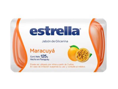 JABON DE TOCADOR ESTRELLA GLICERINA MARACUYA 125 gr