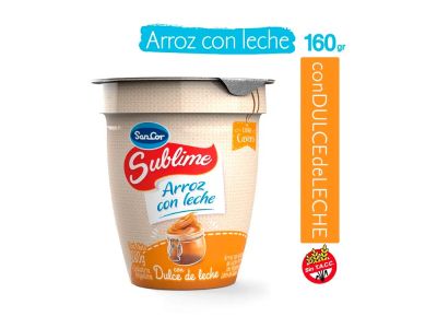 ARROZ CON LECHE SUBLIME SANCOR CON DULCE DE LECHE 160 gr