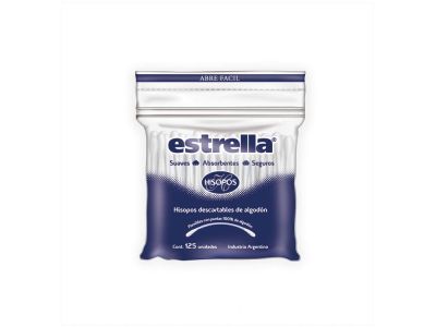 HISOPOS ESTRELLA BOLSA 125 un