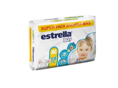 PAÑAL ESTRELLA SUPER PACK XG 58 UN