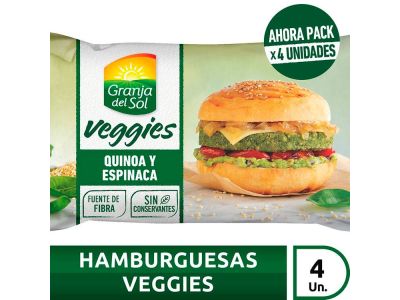 HAMBURGUESA GRANJA DEL SOL QUINOA Y ESPINACA 4U 420 gr