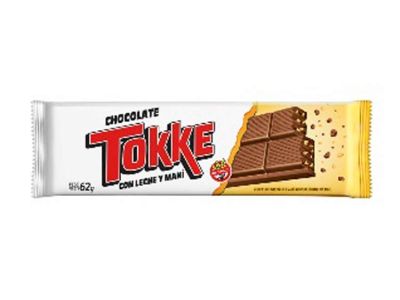 CHOCOLATE TOKKE LECHE Y MANI 62 gr