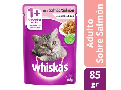 ALIMENTO PARA ANIMALES WHISKAS POUCH SALMON 85 gr