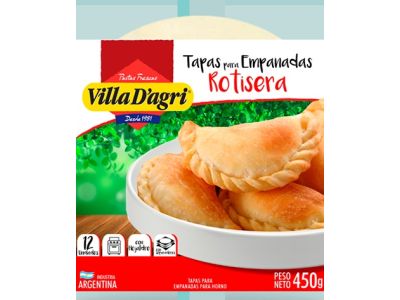 TAPAS PARA EMPANADAS VILLA D'AGRI HORNO 450 GR