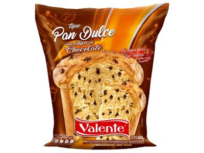 PAN DULCE VALENTE CHIPS DE CH 400 gr