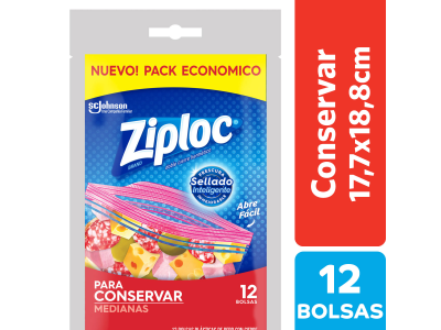 BOLSAS ZIPLOC PARA CONSERVAR MEDIANAS 12 UN