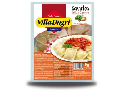 RAVIOLES VILLA D'AGRI RICOTA Y ESPINACA 1 KG