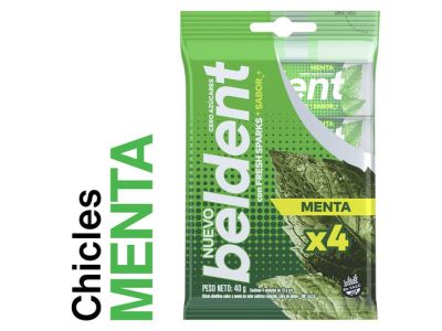 CHICLES BELDENT MENTA X 4 un