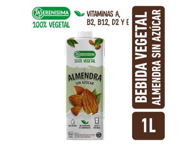 LECHE LA SERENISIMA VEGETAL ALMENDRAS SIN AZUCAR 1 lt