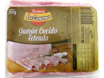 JAMON COCIDO LA CASONA FETEADO 200 GR