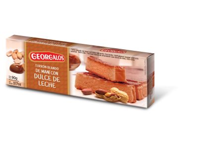 TURRON GEORGALOS MANI-DULCE DE LECHE 90 gr