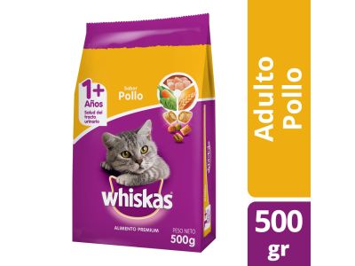 ALIMENTO PARA GATOS WHISKAS POLLO 500 gr