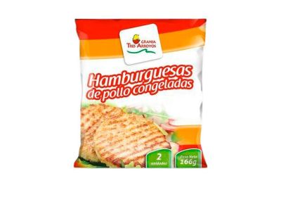 HAMBURGUESA GRANJA TRES ARROYOS POLLO CONGELADO 2 UN