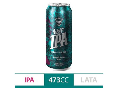 CERVEZA TEMPLE WOLF IPA 473 CC