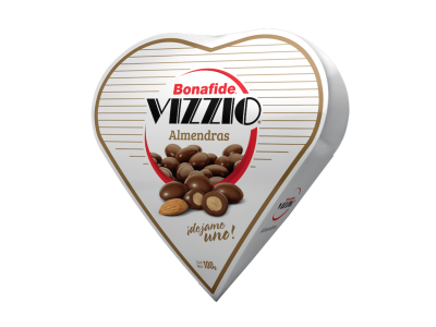 CHOCOLATE VIZZIO ALMENDRAS CORAZON 100 GR