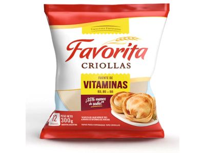 TAPAS PARA EMPANADAS FAVORITA CRIOLLAS 12UN 300 GR