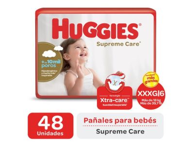 PAÑAL HUGGIES SUPREME AHORRAPACK XXX 48 UN