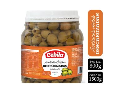 ACEITUNAS CEBILA VERDES DESCAROZADAS 800 GR