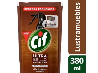 LUSTRAMUEBLE CIF ULTRA BRILLO ES DOY PACK 380 ML