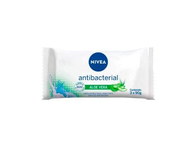 JABON TOCADOR NIVEA ANTIBACTERIAL 3X90 GR