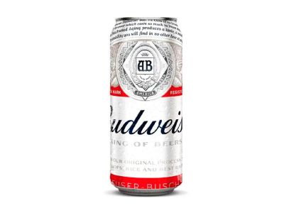 CERVEZA BUDWEISER LATA 473 CC