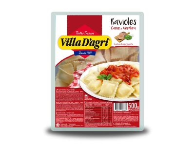 RAVIOLES VILLA D'AGRI CARNE Y VERDURAS 500 GR