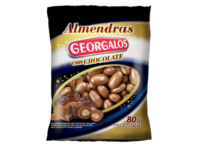 ALMENDRAS GEORGALOS CON CHOCOLATE 80 GR