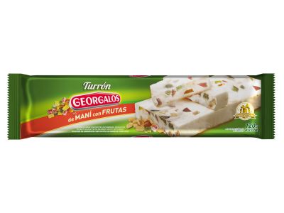 TURRON GEORGALOS MANI SEMIBLANDO FRUTAS 120 GR