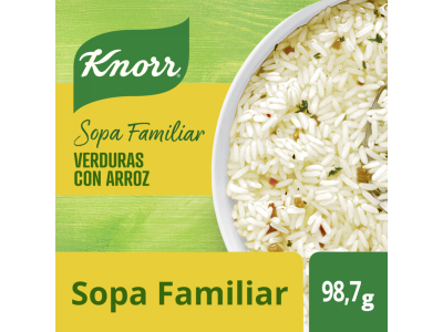 SOPA KNORR CON VERDURAS ARROZ