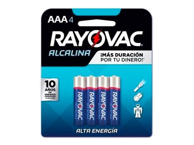 PILAS RAYOVAC ALCALINA AAA 4 un