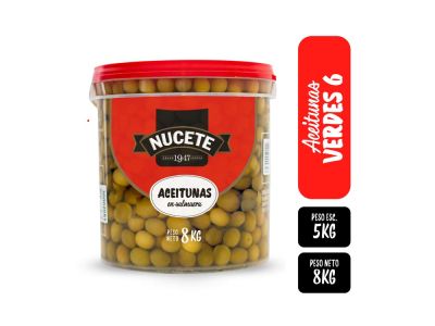 ACEITUNAS NUCETE VERDE N° 6 BALDE 5 KG