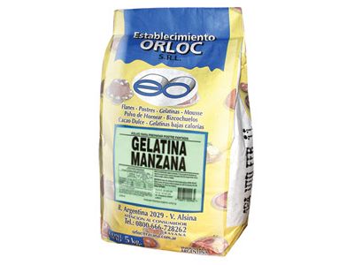 GELATINA ORLOC MANZANA 5 KG