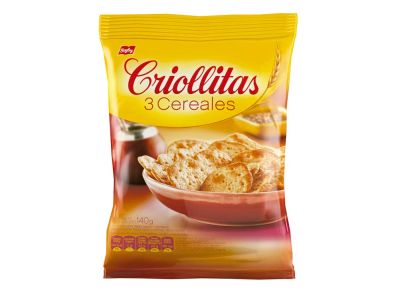 GALLETITAS CRIOLLITAS 3 CEREALES 140 GR