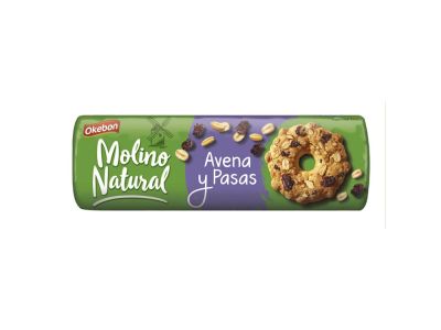 GALLETITAS OKEBON MOLINO NATURAL AVENA Y PASAS 247 GR