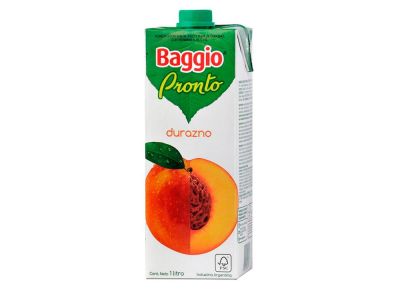 JUGO BAGGIO DURAZNO TETRA BRIK 1 LT